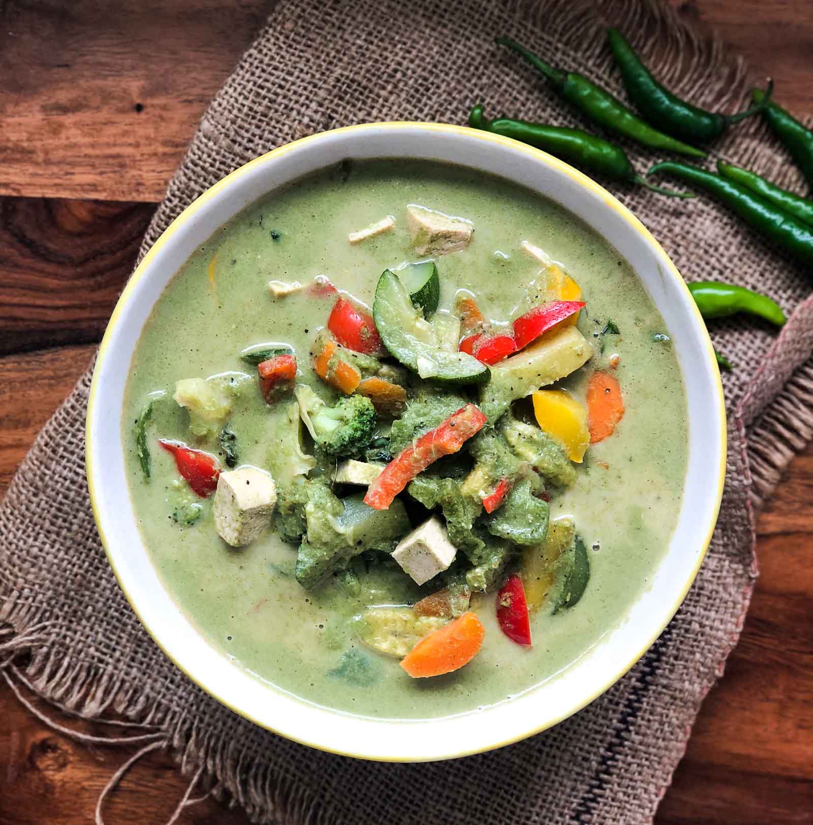 Vegetarian Thai Green Curry Recipe Archana's Kitchen